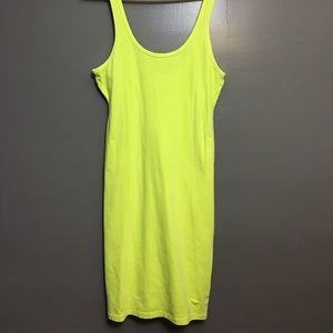 PINK neon yellow tank dress
